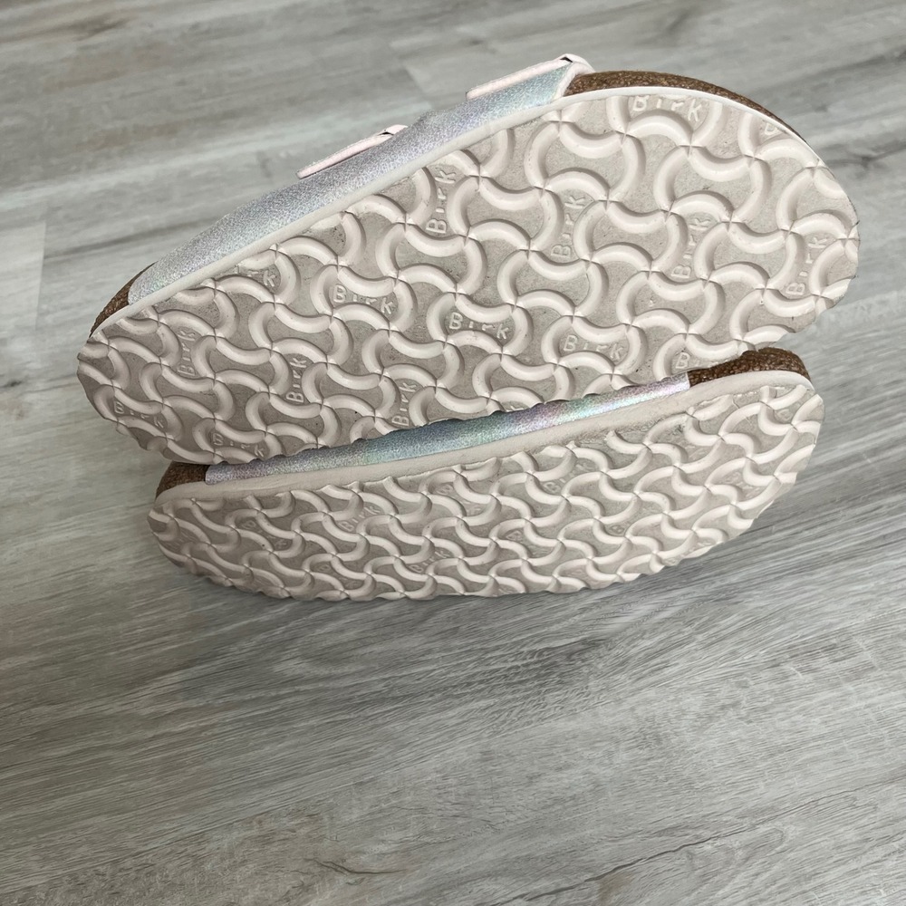 Birkenstock Arizona Iridescent Sandals Shoes Microfiber Vegan Support Comfort 38 - Picture 10 of 10